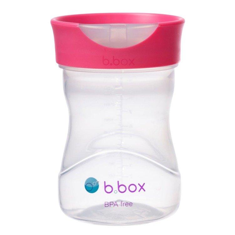 b.box Kubek treningowy picie jak ze szklanki 240 ml malinowy - 4kidspoint.pl