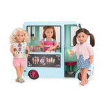 OurGeneration Ciężarówka z lodami i wyposażeniem Sweet Stop Ice Cream Truck - 4kidspoint.pl