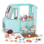 OurGeneration Ciężarówka z lodami i wyposażeniem Sweet Stop Ice Cream Truck - 4kidspoint.pl
