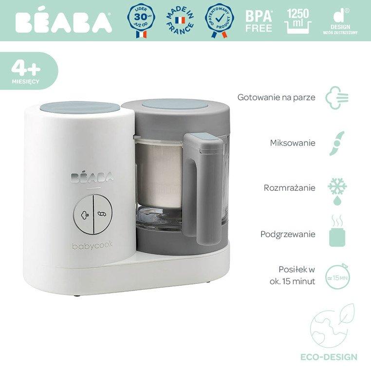 Beaba Babycook® Neo urządzenie do miksowania i gotowania 4 w 1 grey/white - 4kidspoint.pl