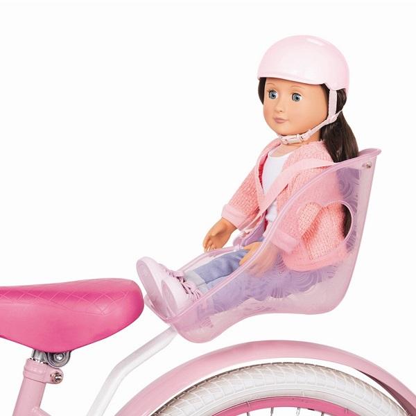 Our Generation Fotelik rowerowy z kaskiem dla lalki 46cm lub podobnej - 4kidspoint.pl