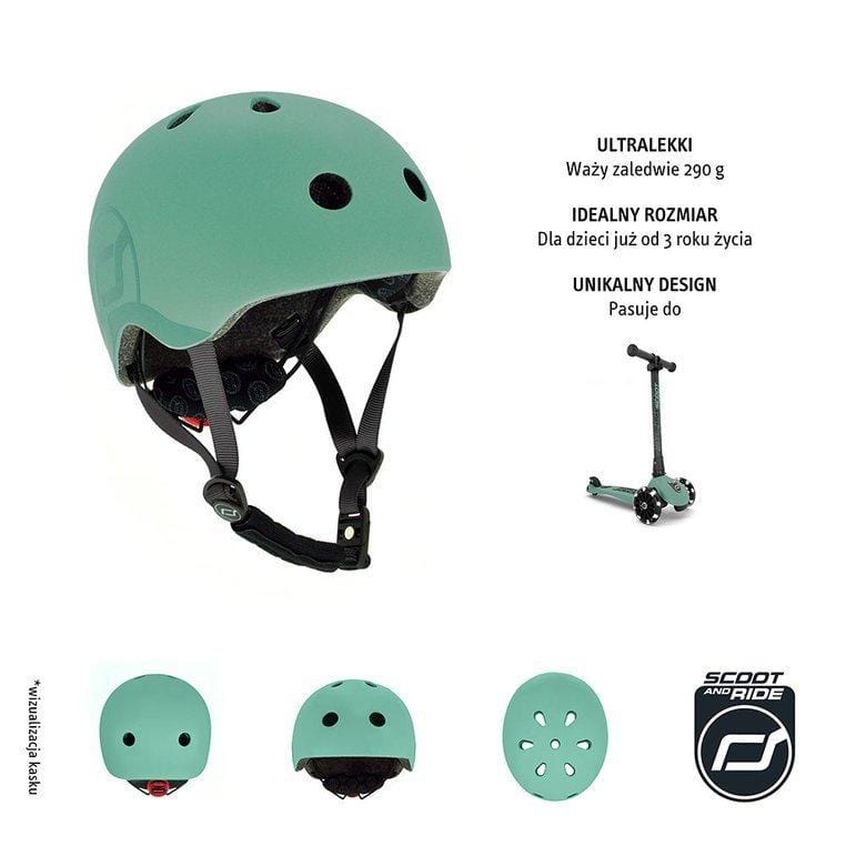 Scootandride Kask S-M dla dzieci 3+ Forest - 4kidspoint.pl