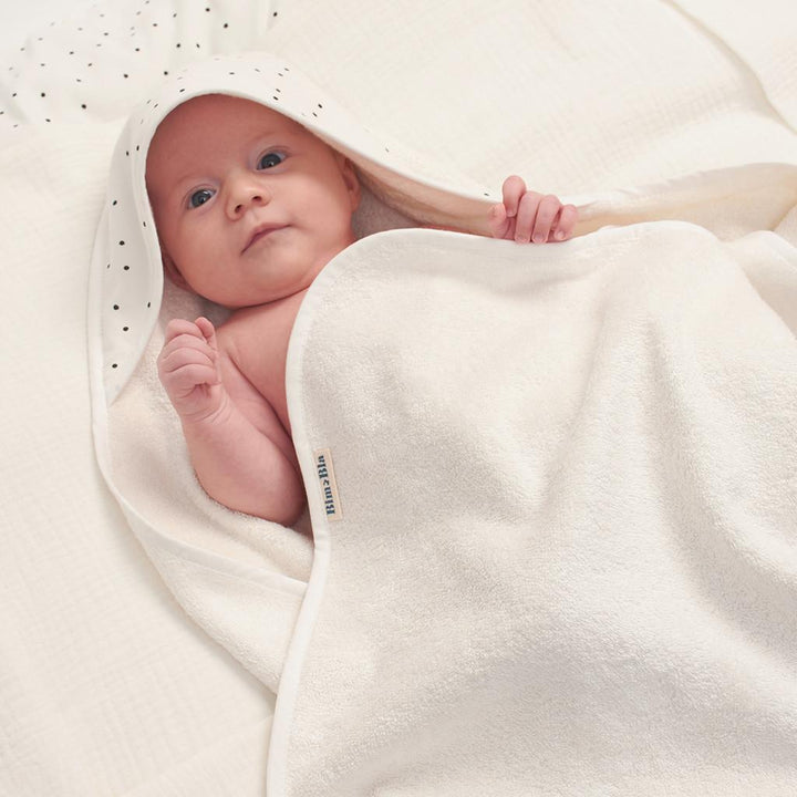 Bim Bla bambusowy ręcznik niemowlęcy kropeczki