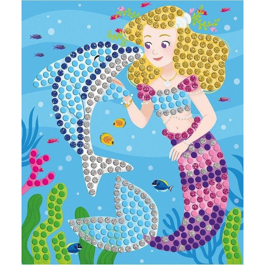 Janod Zestaw kreatywny Mozaika Delfiny i syreny 7+ - 4kidspoint.pl