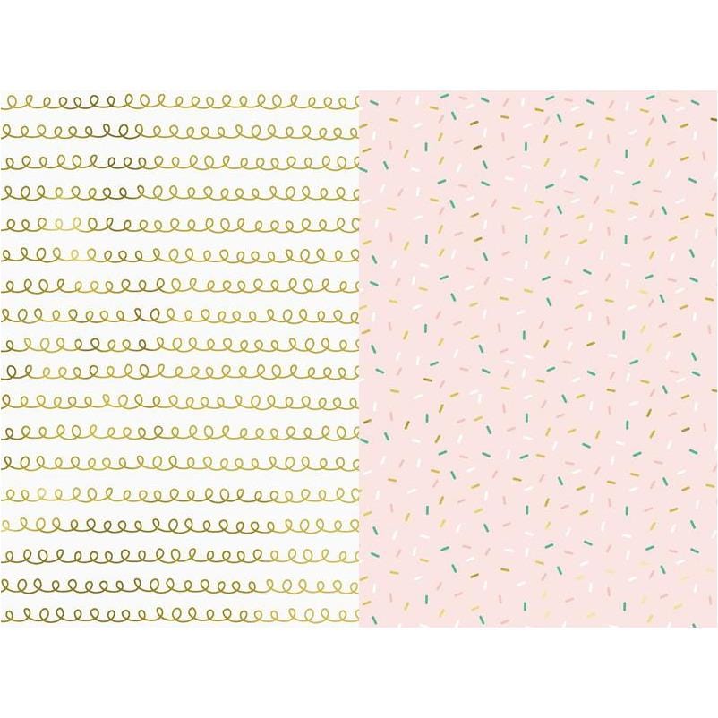 Party Deco Papier do pakowania prezentów 2 wzory różowy 70x200 cm