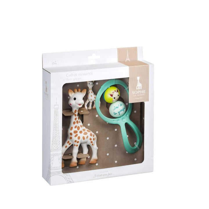 Vulli Żyrafa Sophie Zestaw prezentowy gryzak dla niemowląt z grzechotką