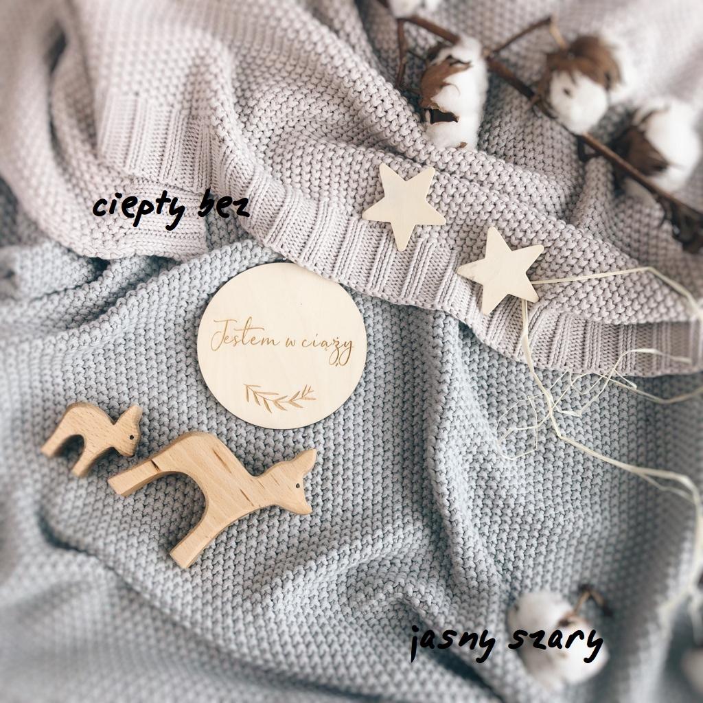 ColorStories Kocyk tkany cottonclassic jasny szary