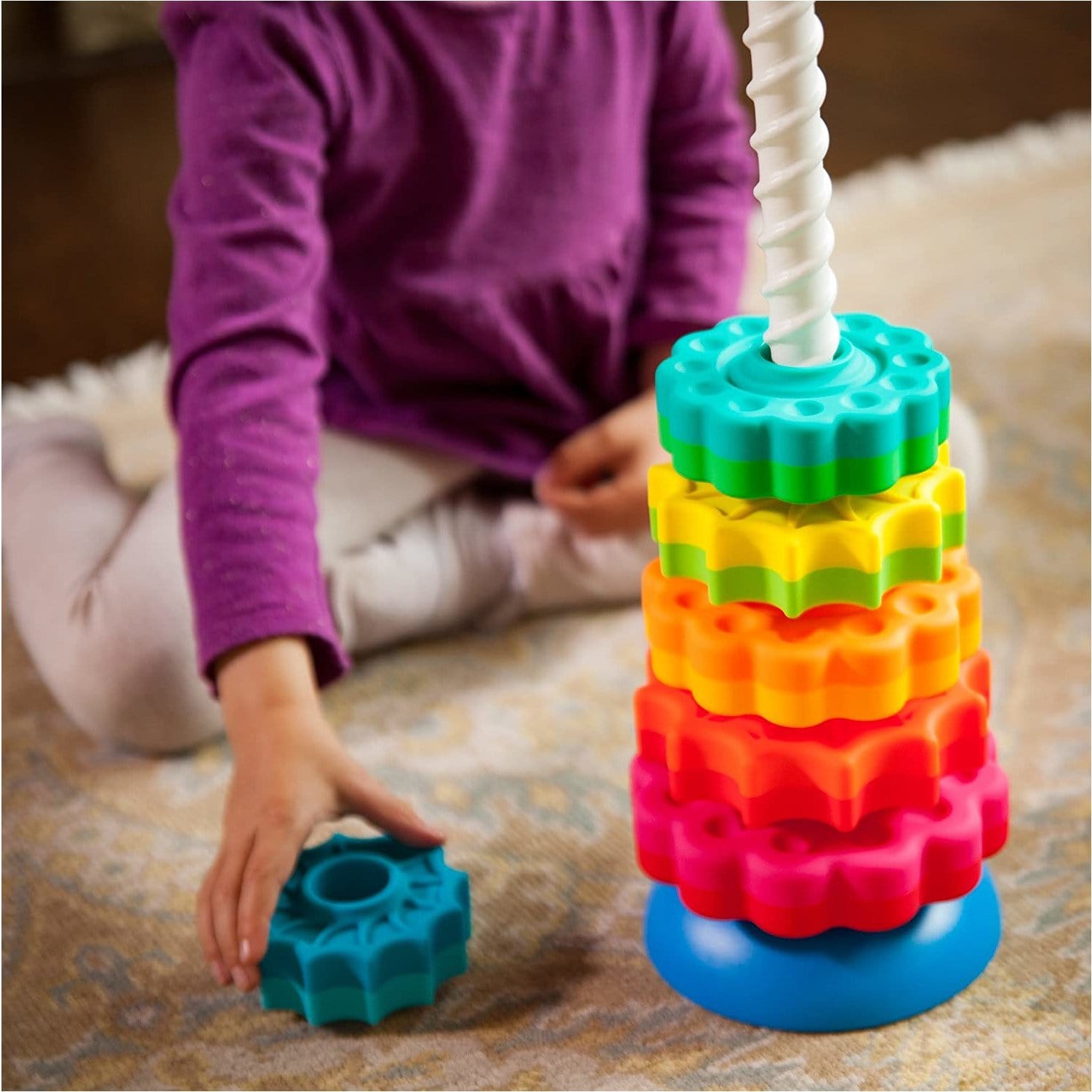 Fat Brain Toys Zakręcona Wieża Piramida SpinAgain