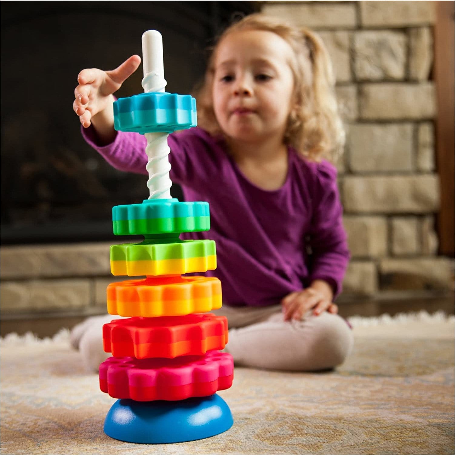 Fat Brain Toys Zakręcona Wieża Piramida SpinAgain