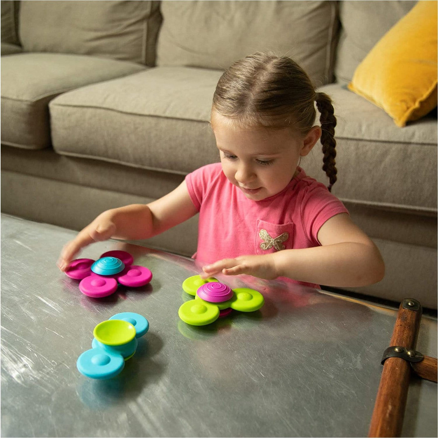 Fat Brain Toys Wirujące Przyssawki 3 szt.