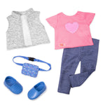 Our Generation Zestaw ubranek dla lalek - Trendy Traveler - 4kidspoint.pl
