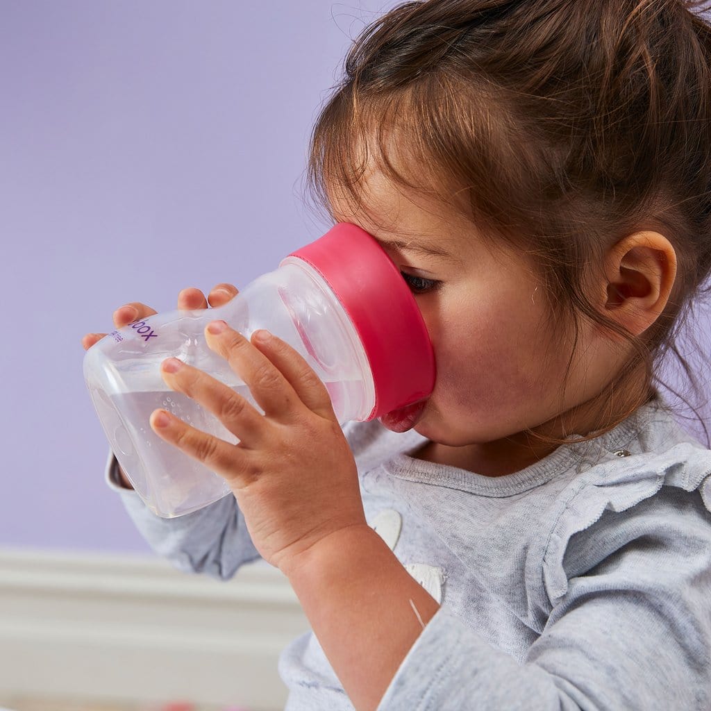 b.box Kubek treningowy picie jak ze szklanki 240 ml malinowy - 4kidspoint.pl