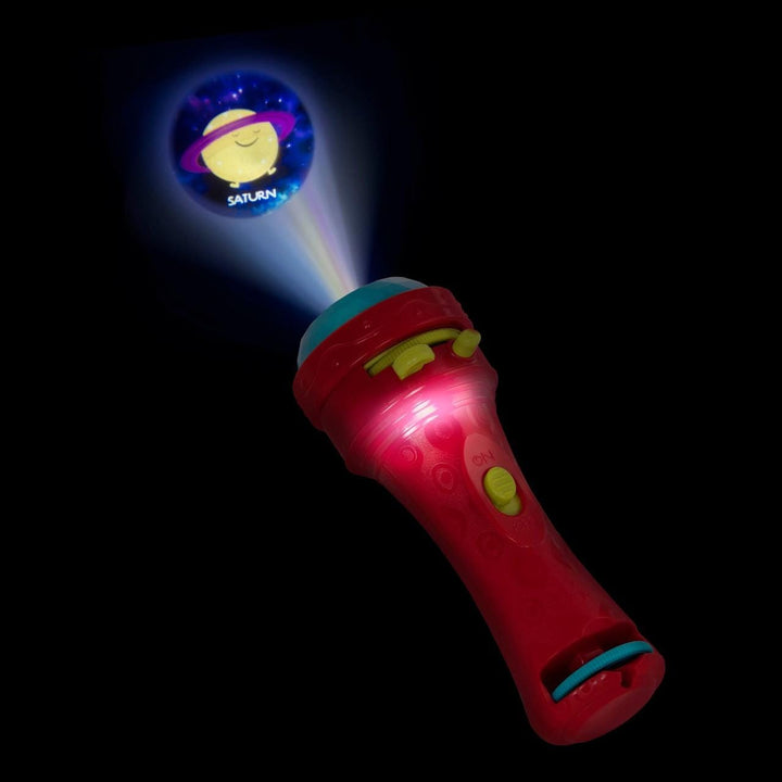 B.Toys Latarka Mini projektor gwiazdy i planety czerwona
