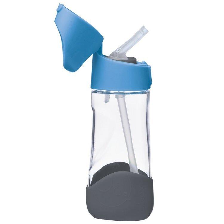 b.box Tritanowa butelka bidon ze słomką 450 ml Blue Slate - 4kidspoint.pl