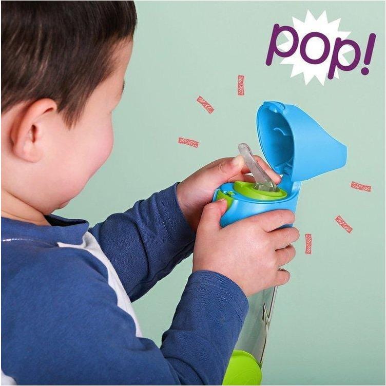 b.box Tritanowa butelka bidon ze słomką 450 ml Blue Slate - 4kidspoint.pl