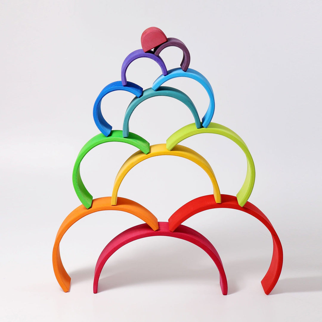 Grimm's Kolorowa 12-elementowa tęcza zabawka Montessori