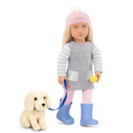 Our Generation Lalka MEAGAN 46cm ze szczeniakiem rasy Golden Retriver - 4kidspoint.pl