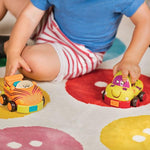 B.Toys Zestaw 4 miękkich autek z napędem Wheeee-ls seledyn i oliwka