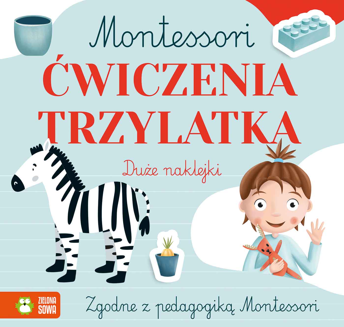 Zielona Sowa Książeczka dla dzieci Ćwiczenia trzylatka Montessori