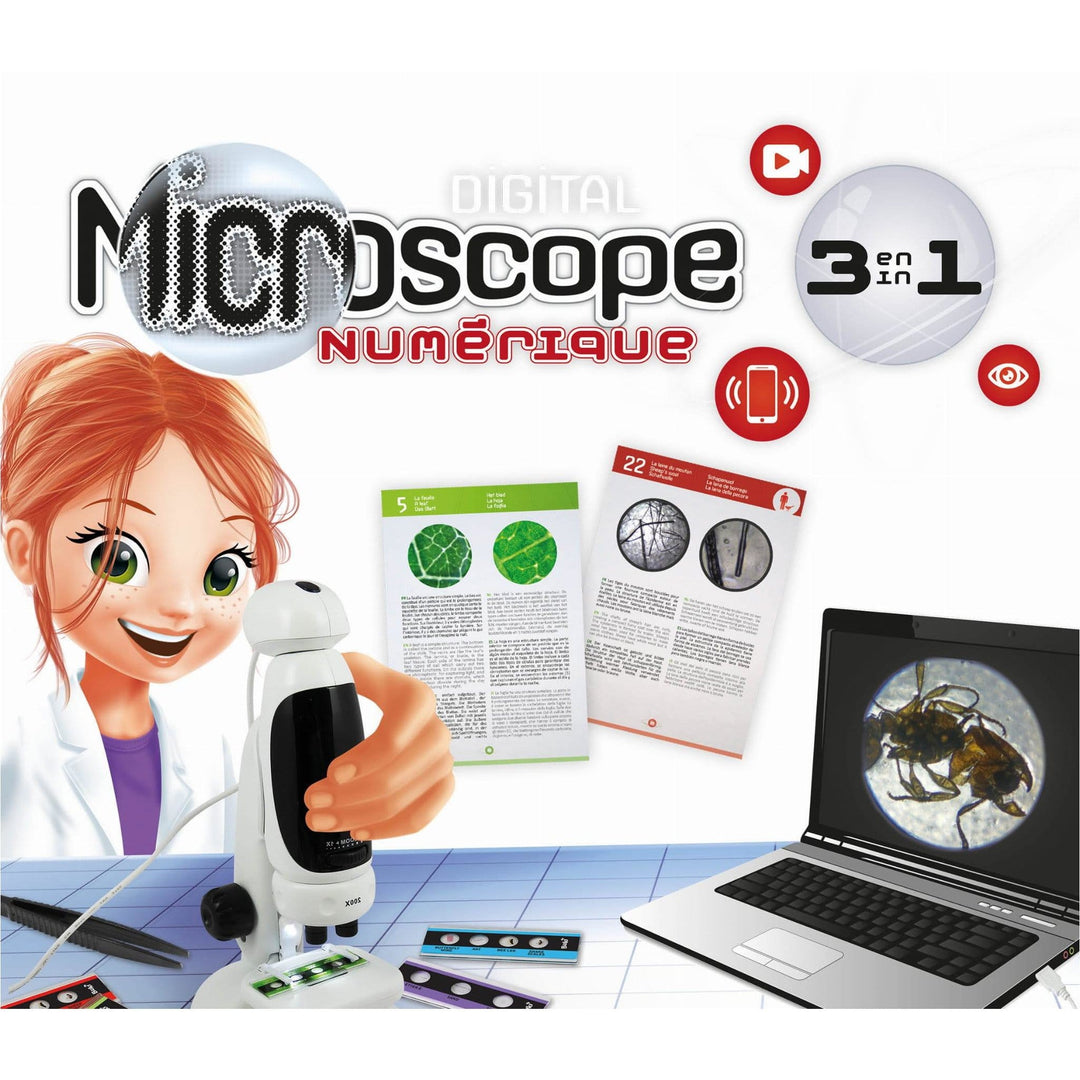 Buki Mikroskop dla dzieci cyfrowy 3 w 1
