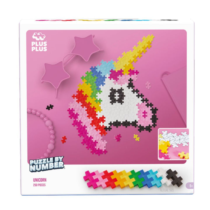 Plus Plus Puzzle dla dzieci 250 szt Jednorożec Układanie po numerach