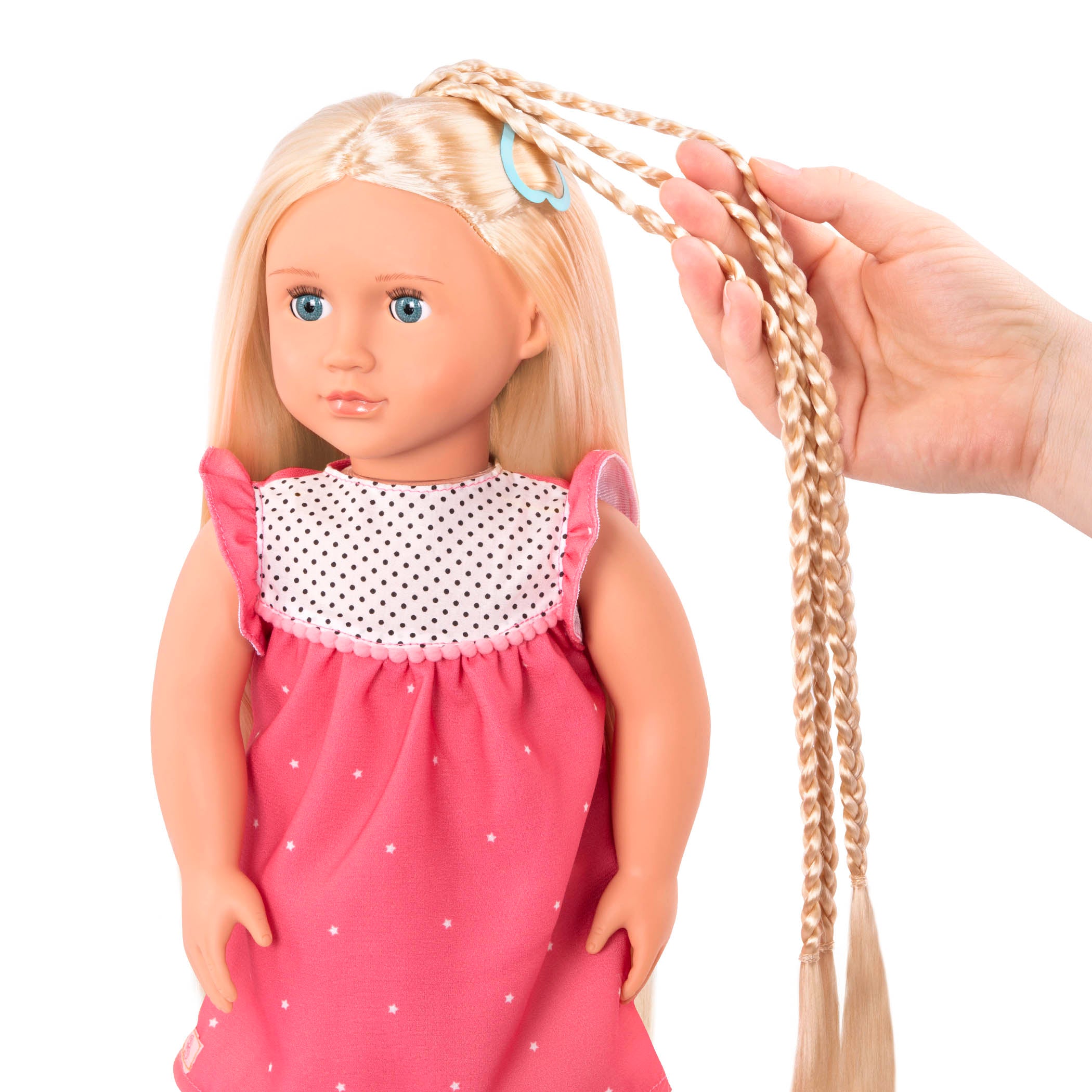 OurGeneration Lalka Hayley 46cm z regulowanymi włosami do stylizacji - 4kidspoint.pl