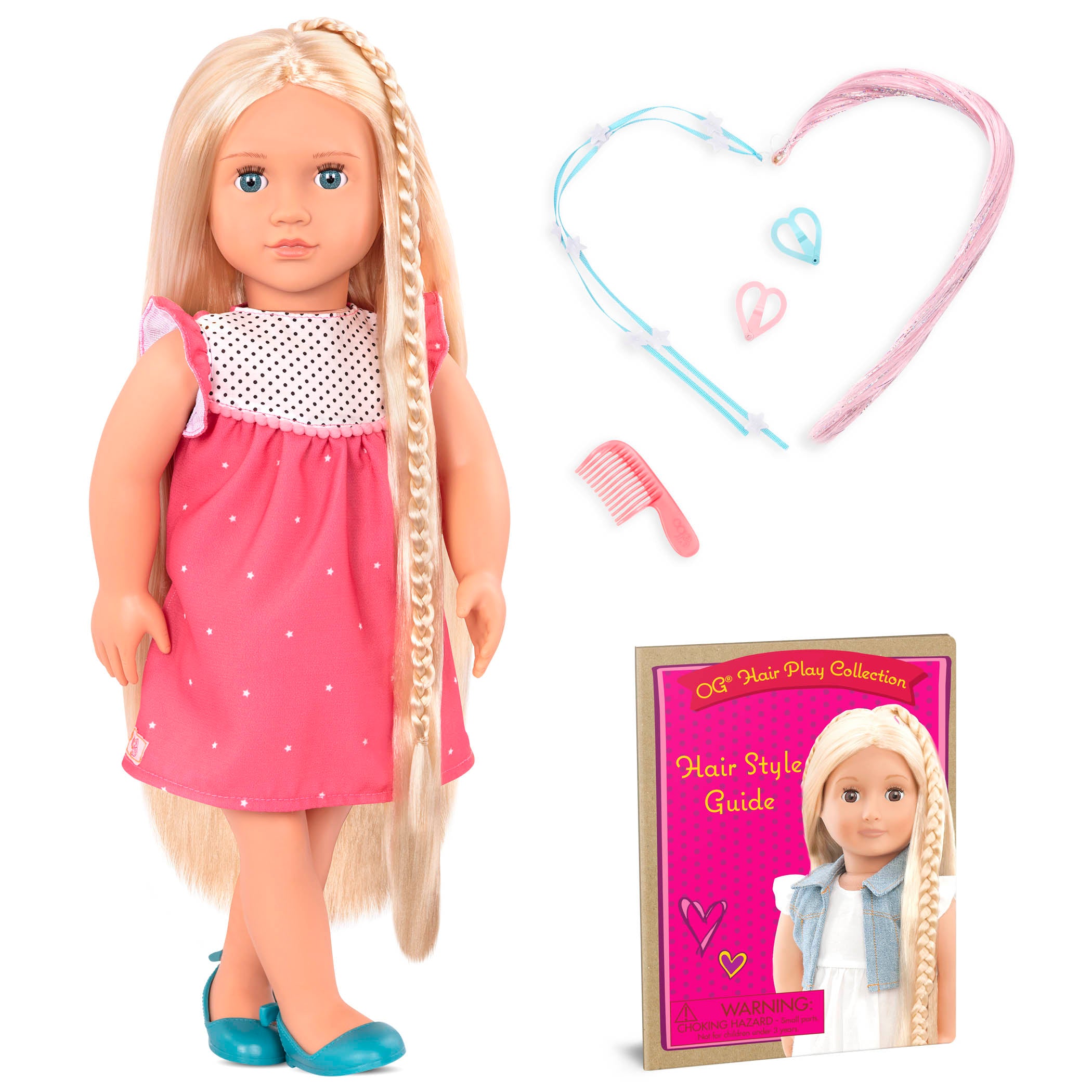 OurGeneration Lalka Hayley 46cm z regulowanymi włosami do stylizacji - 4kidspoint.pl