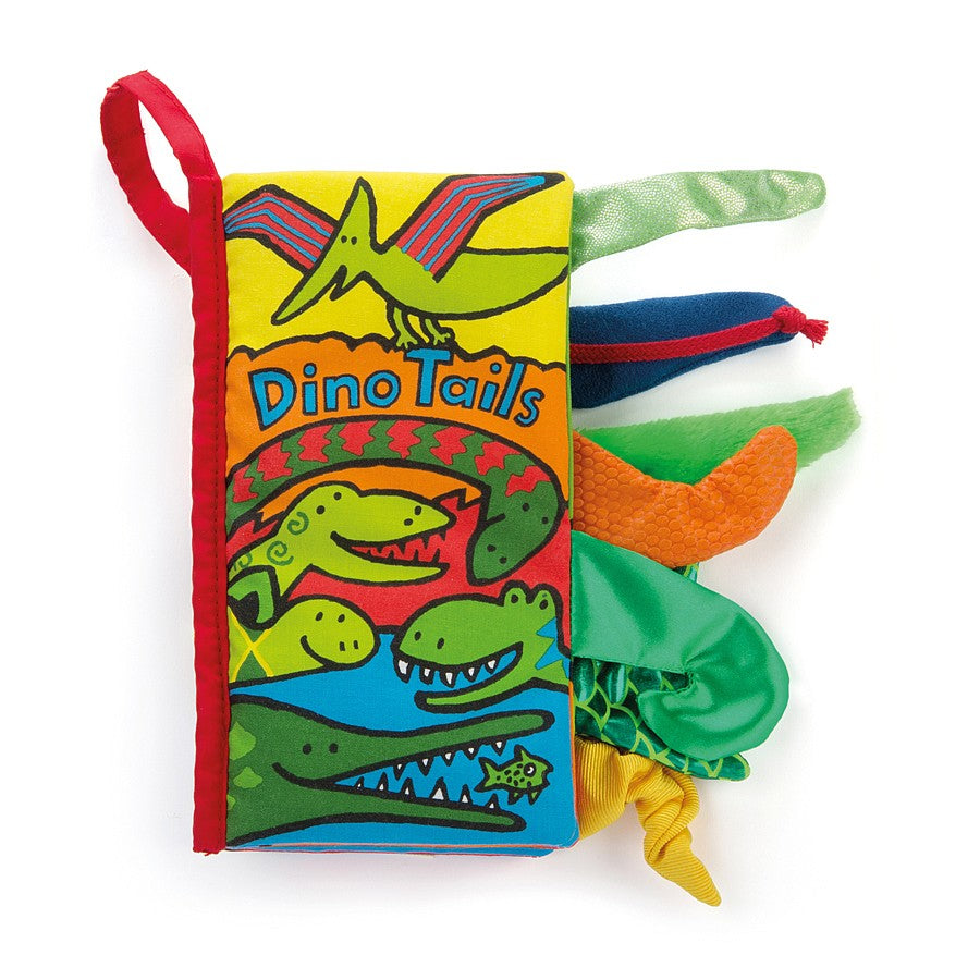Jellycat Książeczka sensoryczna z ogonkami Dinozaury