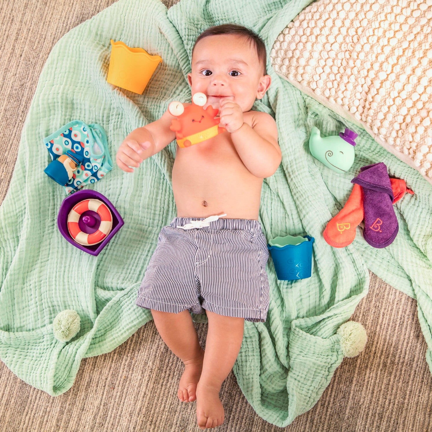 B.Toys Zestaw do kąpieli dla niemowląt Wee B. Splashy