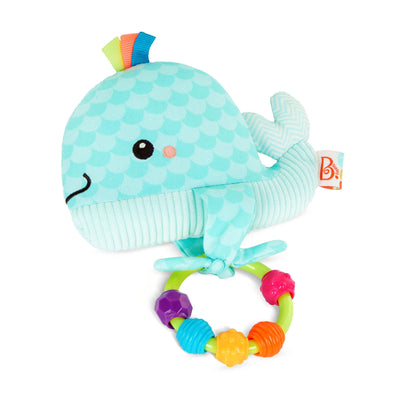 B.Toys Whimsy Whale Grzechotka sensoryczna Wielorybek 0+ - 4kidspoint.pl