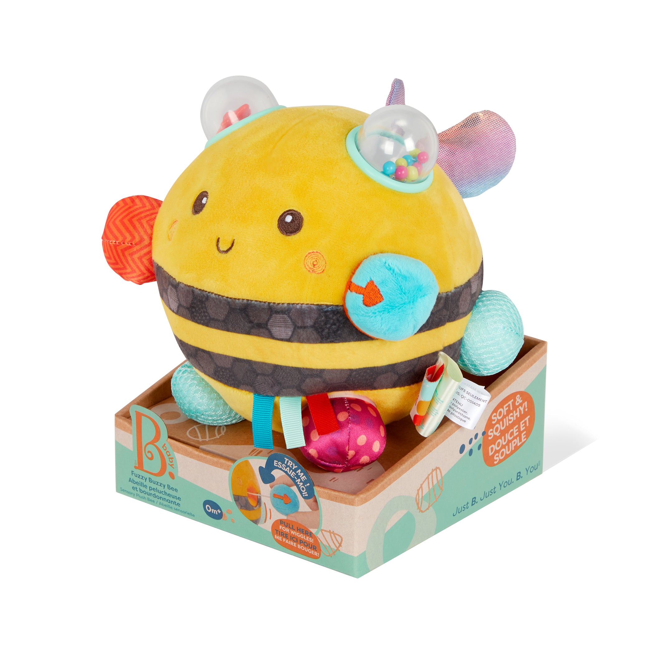 B.Toys Zabawka sensoryczna Fuzzy Buzzy Pszczółka