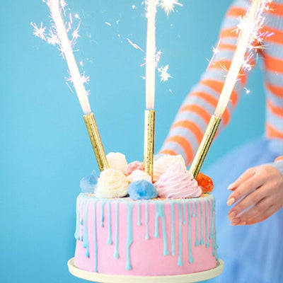 Party Deco Fontana na tort złota 4 szt. - 4kidspoint.pl