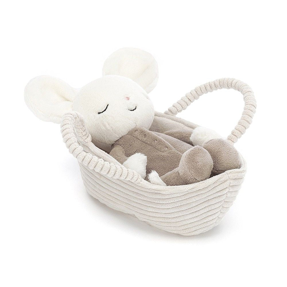 Jellycat Rock-a-Bye Myszka w koszyku 19 x 9 cm