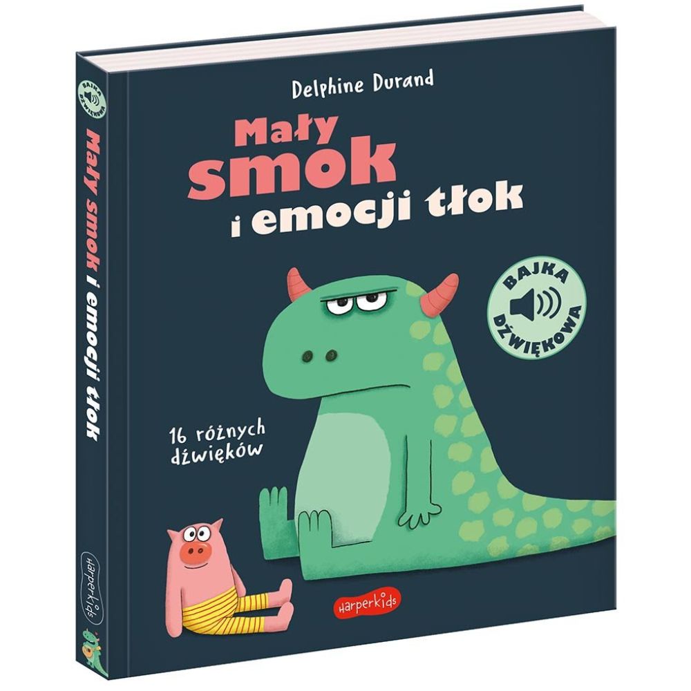 Wydawnictwo Harperkids Dźwiękowa książka dla dzieci Mały smok i emocji tłok