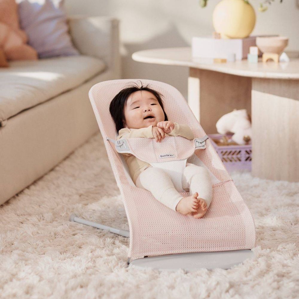 Babybjorn Leżaczek dla niemowlaka Balance Soft Mesh Różowy/Biały