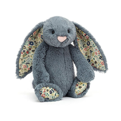 Jellycat Maskotka Króliczek blossom dżinsowy kolorowe uszy 31cm
