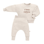 YOSOY Bawełniany dres dla dzieci 62/68 Nature Sunny Beige
