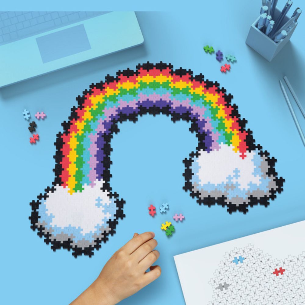 Plus Plus Puzzle dla dzieci 500 szt Tęcza układanie po numerach