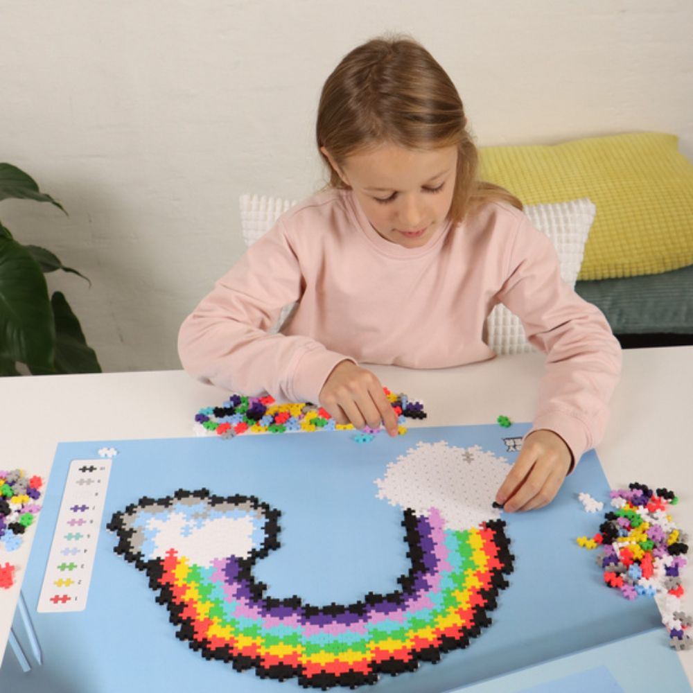 Plus Plus Puzzle dla dzieci 500 szt Tęcza układanie po numerach