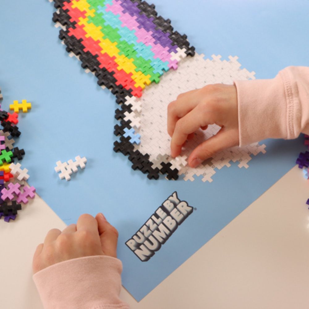 Plus Plus Puzzle dla dzieci 500 szt Tęcza układanie po numerach