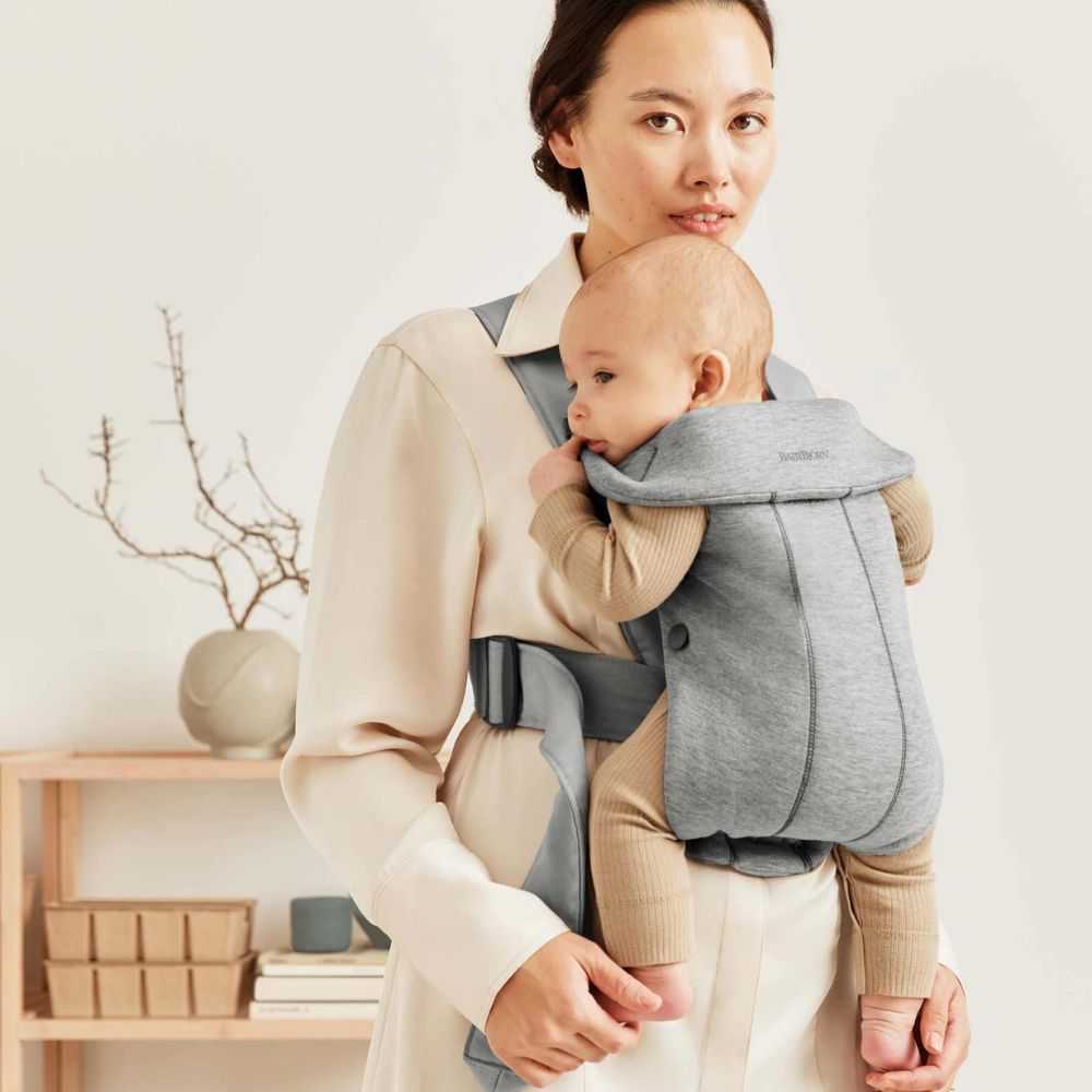 BABYBJORN nosidełko dla niemowlaka MINI 3D Jersey Light grey