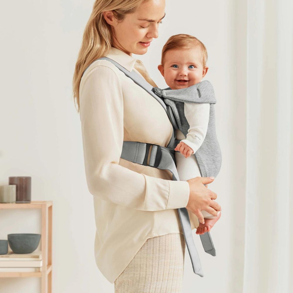 BABYBJORN nosidełko dla niemowlaka MINI 3D Jersey Light grey