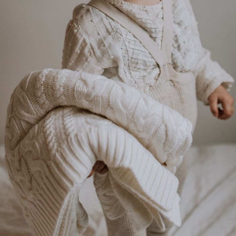 My Memi Kocyk z wełny merino Cream