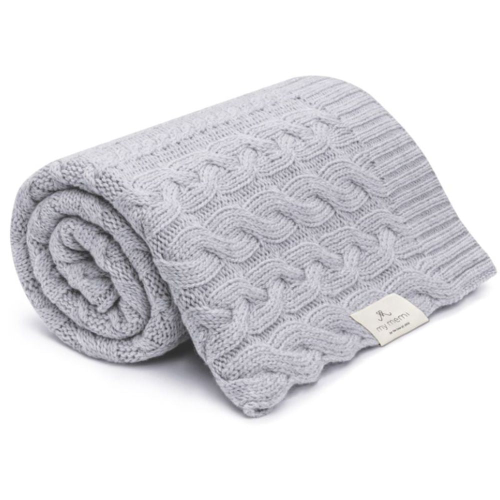 My Memi Kocyk z wełny merino Grey