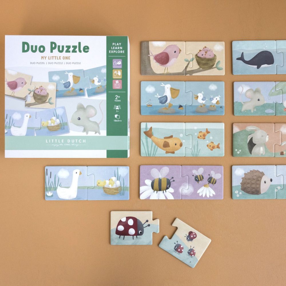 Little Dutch Duo Puzzle dla dzieci Flowers & Butterflies