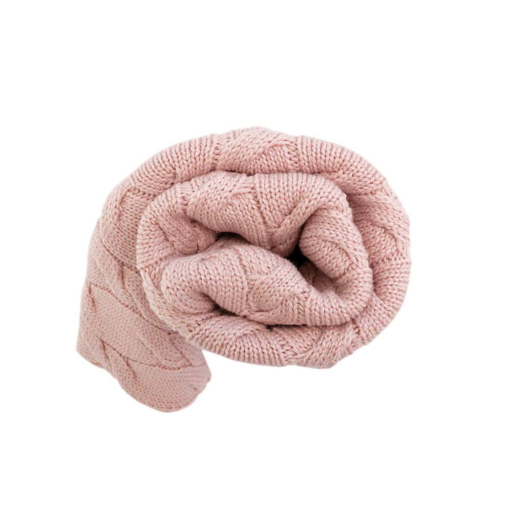 LullaLove Kocyk z wełny merino Pudrowy róż