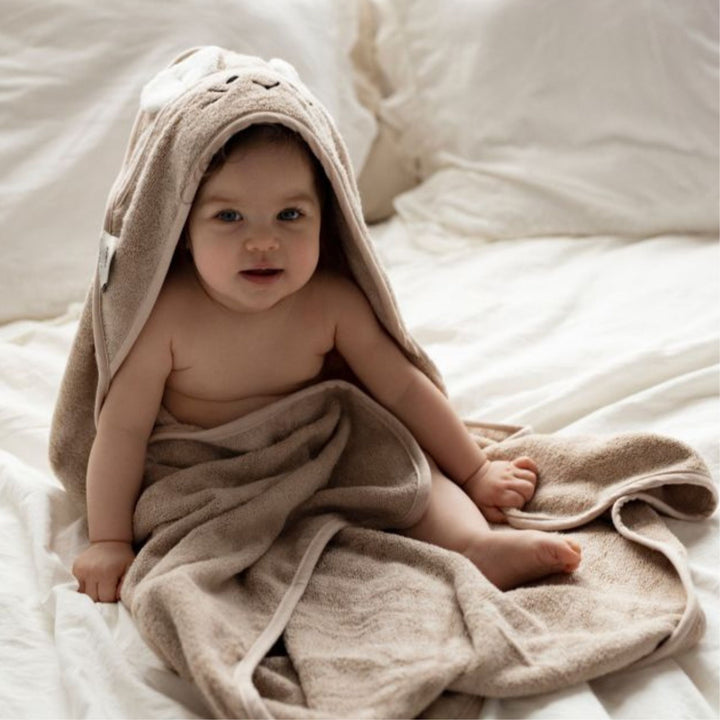 Memi Bambusowy ręcznik dla niemowlaka Mouse Beige
