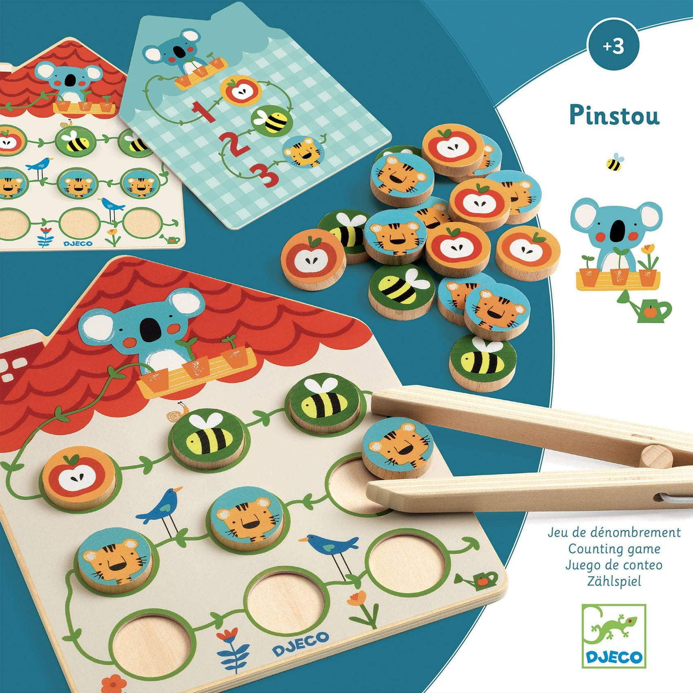 Djeco Gra drewniana zręcznościowa Pinstou 3+ - 4kidspoint.pl