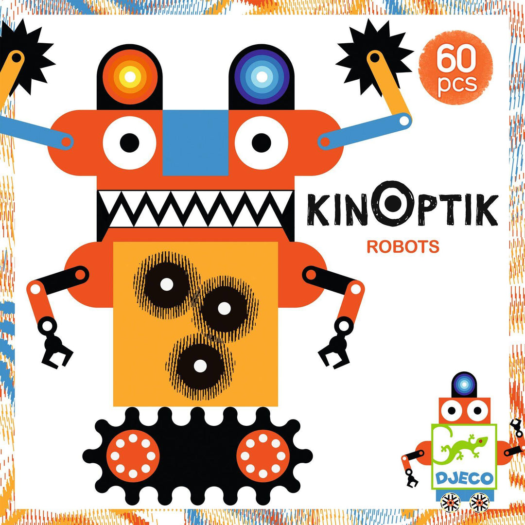 Djeco ruchoma układanka magnetyczna Kinoptik Roboty - 4kidspoint.pl