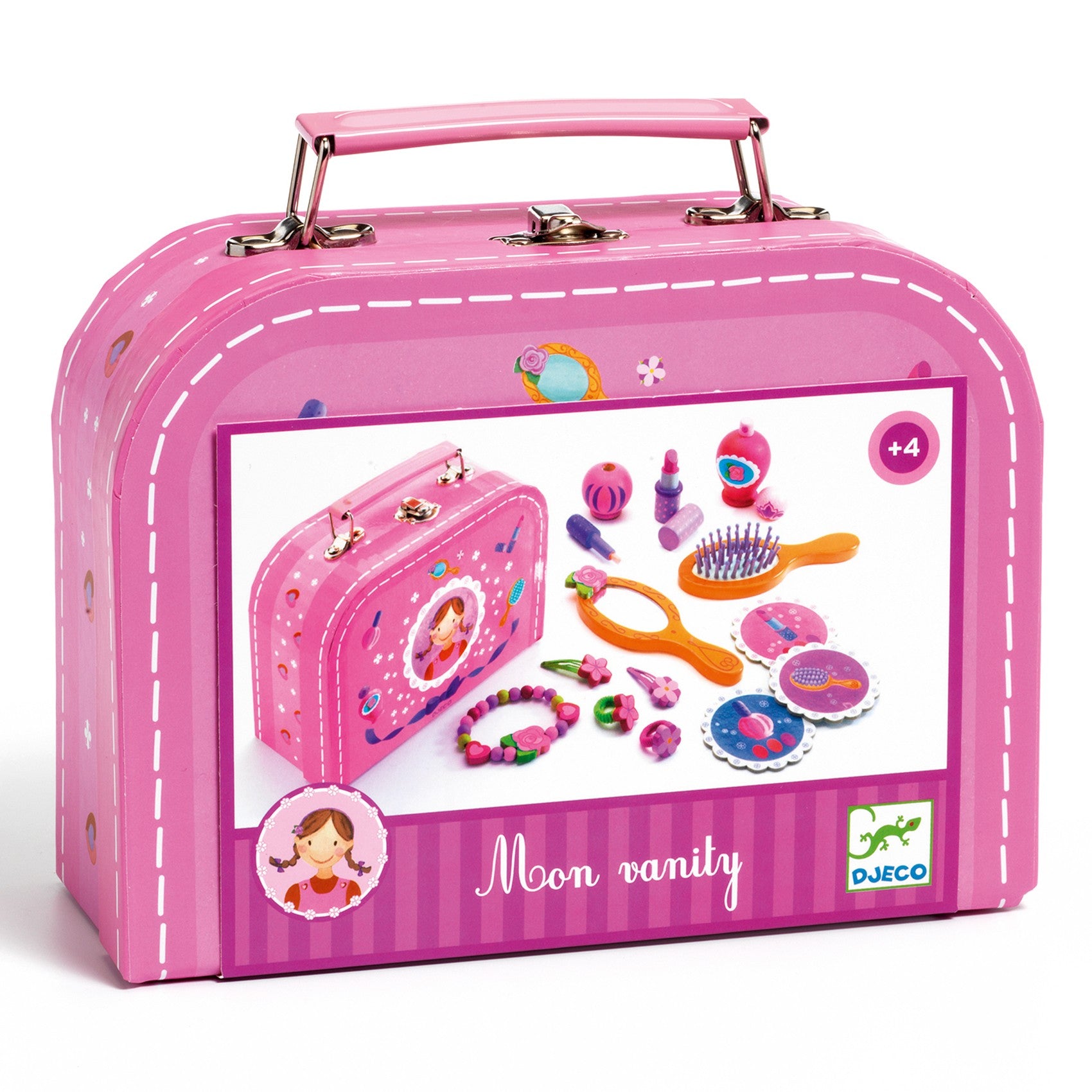 Djeco Kosmetyczka dla dziewczynki z drewnianymi akcesoriami - 4kidspoint.pl